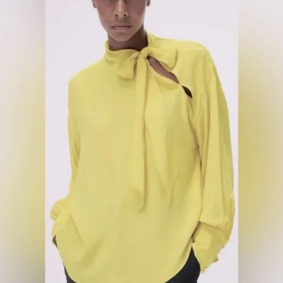 Zara Tops - Chartreuse Blouse